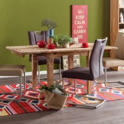 Table Bombay (avec Rallonges) -Promos Meubles Boutique esstisch bombay i mit ansteckplatten sheesham massiv natur 3469369