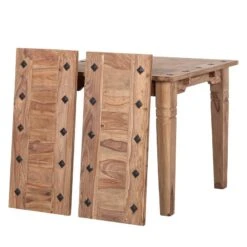 Table Bombay (avec Rallonges) -Promos Meubles Boutique esstisch bombay i mit ansteckplatten sheesham massiv natur 3469377