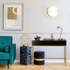 Table De Console Doré Noir -Promos Meubles Boutique f1fc91726ce645a3b3691d067ff56fed