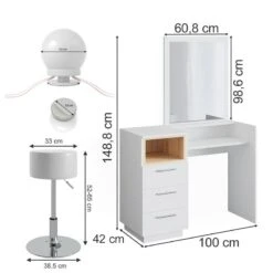 Coiffeuse Beatrice Blanc/sonoma (3 él.) 13 Coiffeuse Beatrice Blanc/sonoma (3 él.) -Promos Meubles Boutique fbe4218096274900bd8364cc2b3a9e63