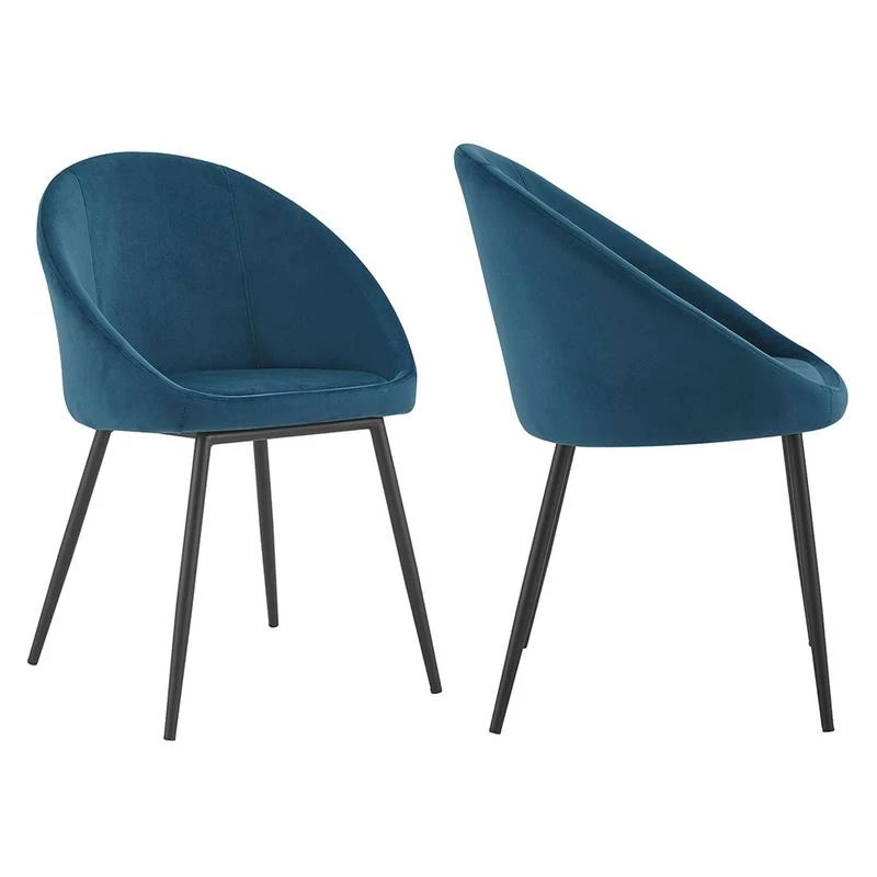Chaises Vintage Velours (lot De 2) 5 Chaises Vintage Velours (lot De 2) – Image 3