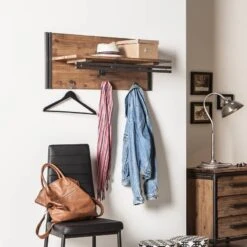 Panneau Porte-manteaux Manchester -Promos Meubles Boutique garderobenpaneel manchester akazie massiv metall 2070014