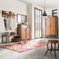 Panneau Porte-manteaux Manchester -Promos Meubles Boutique garderobenschrank manchester akazie massiv metall 4877512