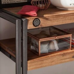 Console MANCHESTER -Promos Meubles Boutique konsole manchester akazie massiv metall 4873556