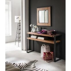 Console MANCHESTER -Promos Meubles Boutique konsole manchester akazie massiv metall 4873564