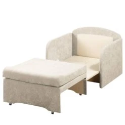 Fauteuil Convertible Disley -Promos Meubles Boutique schlafsessel disley webstoff creme schmale armlehne 5103132