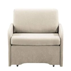 Fauteuil Convertible Disley -Promos Meubles Boutique schlafsessel disley webstoff creme schmale armlehne 5103140