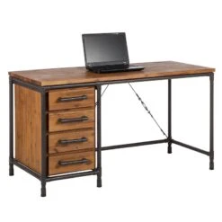 Bureau Atelier -Promos Meubles Boutique schreibtisch atelier akazie teilmassiv metall 3718353