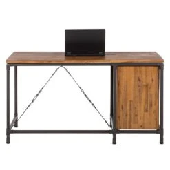 Bureau Atelier -Promos Meubles Boutique schreibtisch atelier akazie teilmassiv metall 3718357