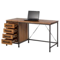 Bureau Atelier -Promos Meubles Boutique schreibtisch atelier akazie teilmassiv metall 3718365