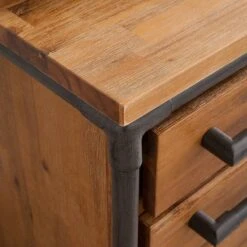 Bureau Atelier -Promos Meubles Boutique schreibtisch atelier akazie teilmassiv metall 3771324