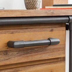 Bureau Atelier -Promos Meubles Boutique schreibtisch atelier akazie teilmassiv metall 4040220