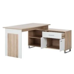 Bureau Maxim -Promos Meubles Boutique schreibtisch maxim sonoma eiche dekor weiss 494737