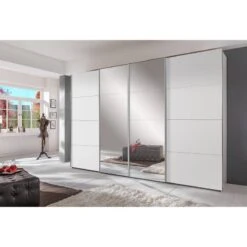 Armoire à Portes Coulissantes Brüssel -Promos Meubles Boutique schwebetuerenschrank bruessel alpinweiss 300 cm 4 tyrig 2 spiegeltueren 5037584