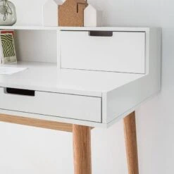 Bureau LINDHOLM -Promos Meubles Boutique sekretaer lindholm weiss eiche massiv 4012796