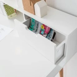 Bureau LINDHOLM -Promos Meubles Boutique sekretaer lindholm weiss eiche massiv 4012804