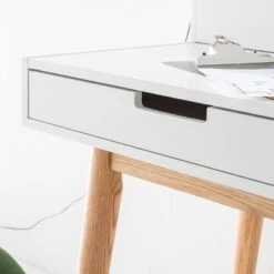 Bureau LINDHOLM -Promos Meubles Boutique sekretaer lindholm weiss eiche massiv 4012812