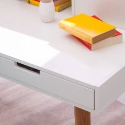 Bureau LINDHOLM -Promos Meubles Boutique sekretaer lindholm weiss eiche massiv 4037284