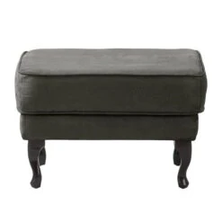 Fauteuil à Oreilles Miscol -Promos Meubles Boutique sessel miscol antiklederlook mit hocker dunkelgrau 4886444