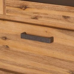 Armoire Vitrine Toumanar -Promos Meubles Boutique vitrinenschrank toumanar akazie teilmassiv akazie sand 3627477